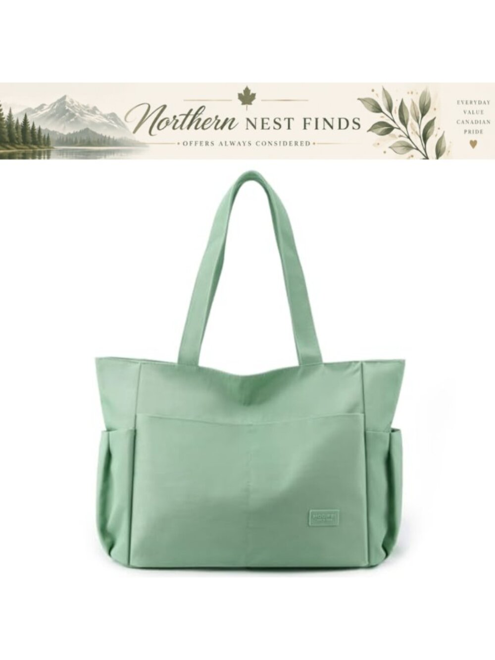 JIANLINST Large Lightweight Tote Bag Women Shoulder Handbag Multi-Pocket